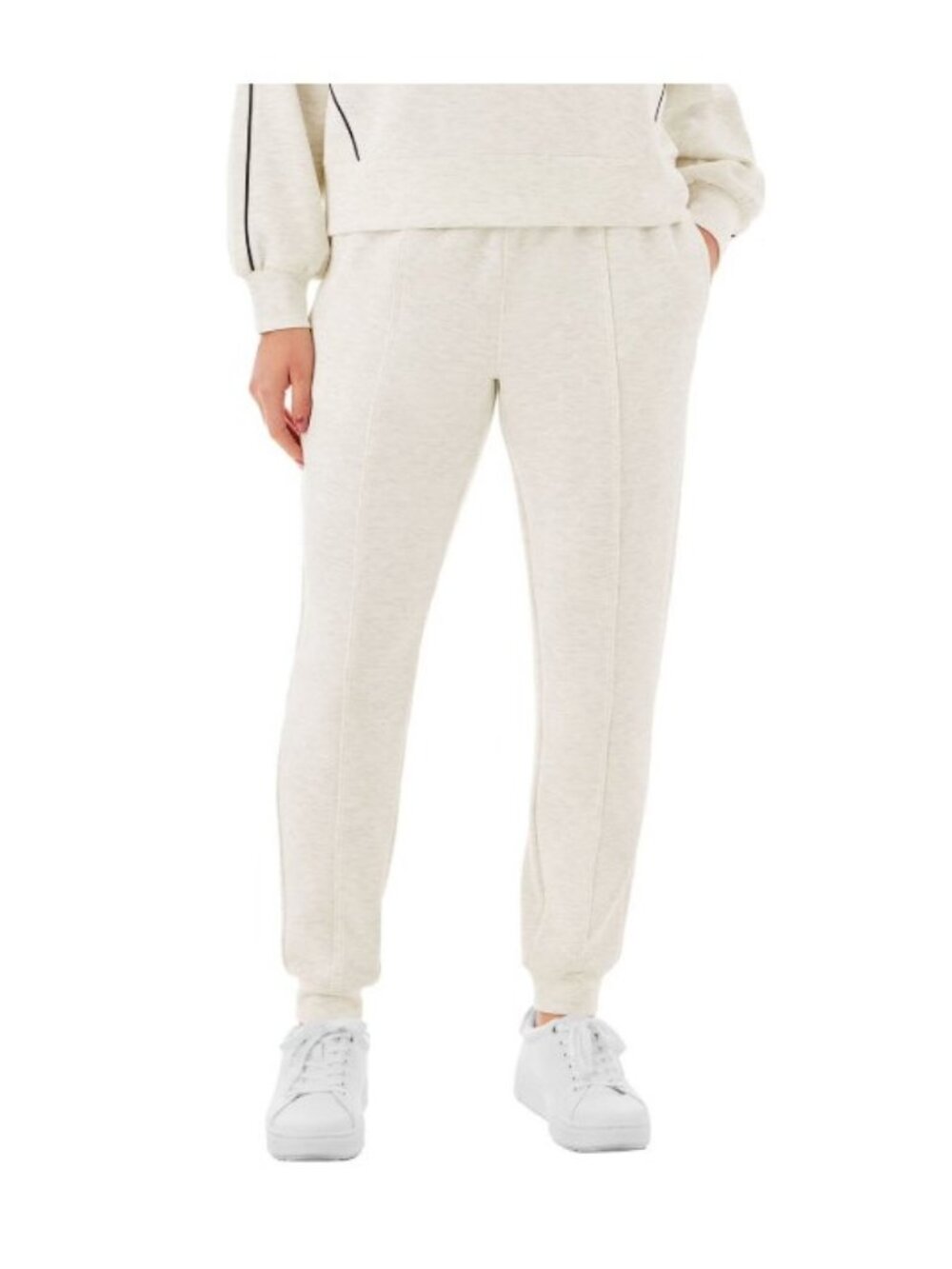 Member's Mark Women's Sandwash Front Seam Piping Jogger-Cream-Size XXL -NWT